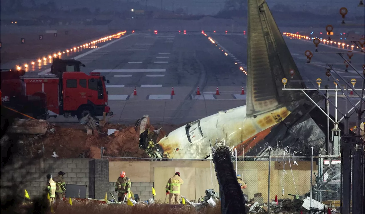 Jeju Air plane crash raises questions about concrete wall at the end of the runway