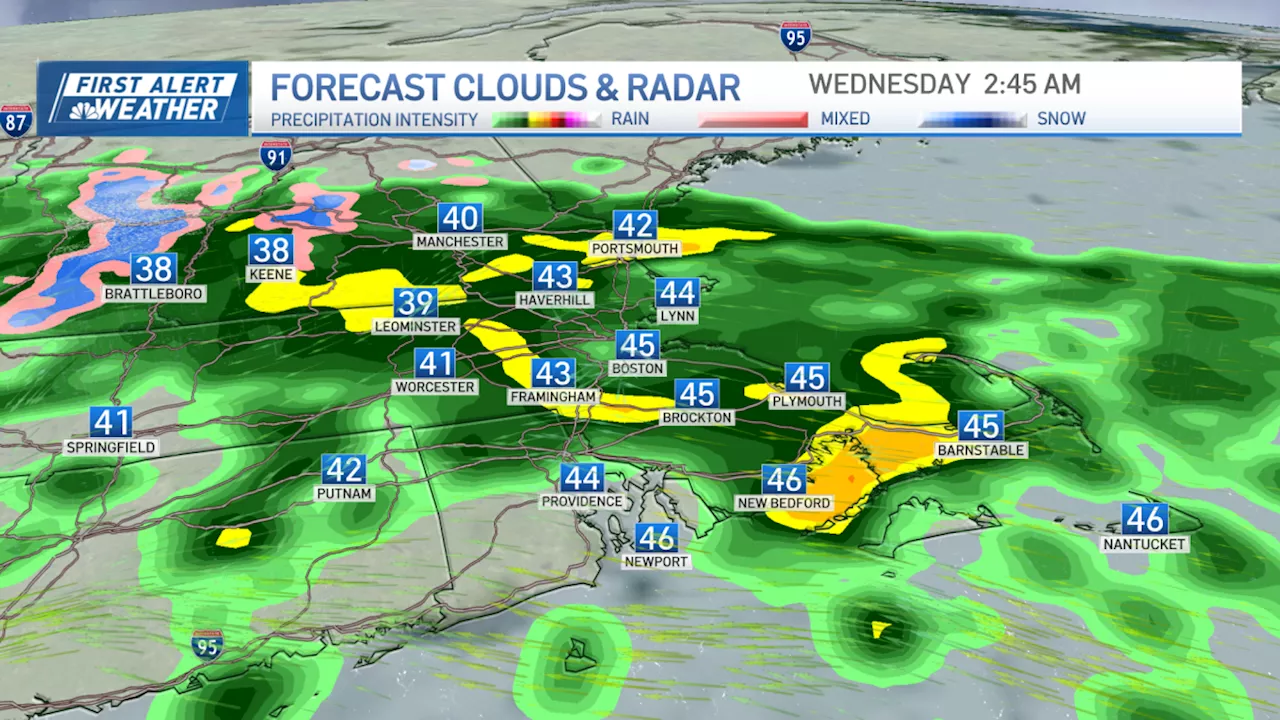 New Year's Eve Rain and Chilly New Year in Store for New England