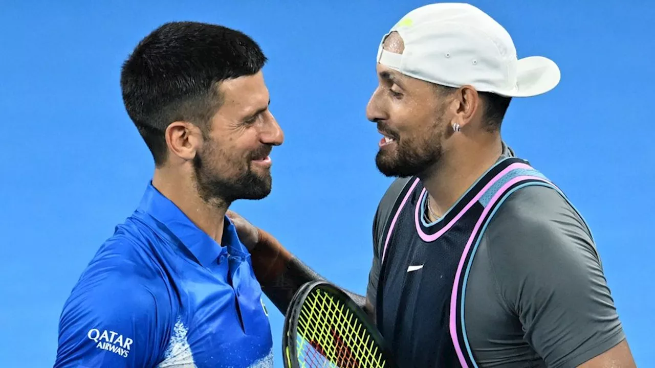 Djokovic en Kyrgios in Brisbane: Naar volgende ronde voor Djokovic, einde voor Kyrgios in enkelspel