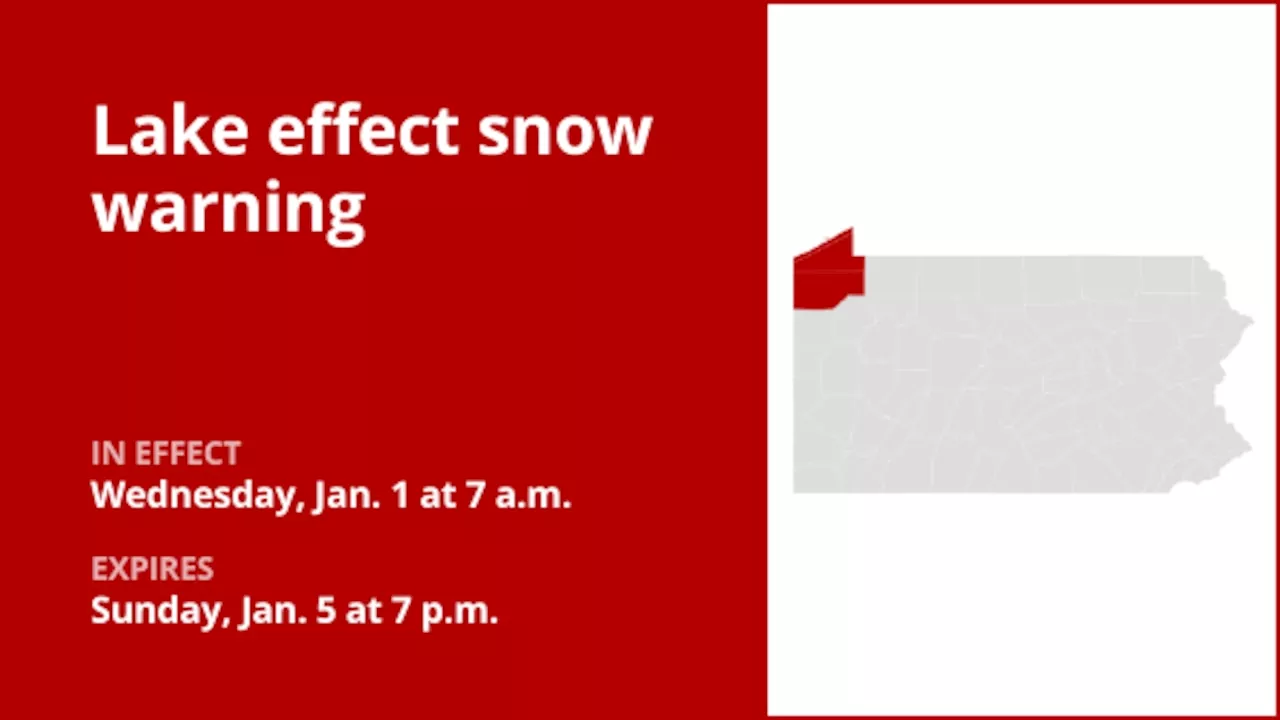 Lake Effect Snow Warning Issued for Erie and Crawford Counties