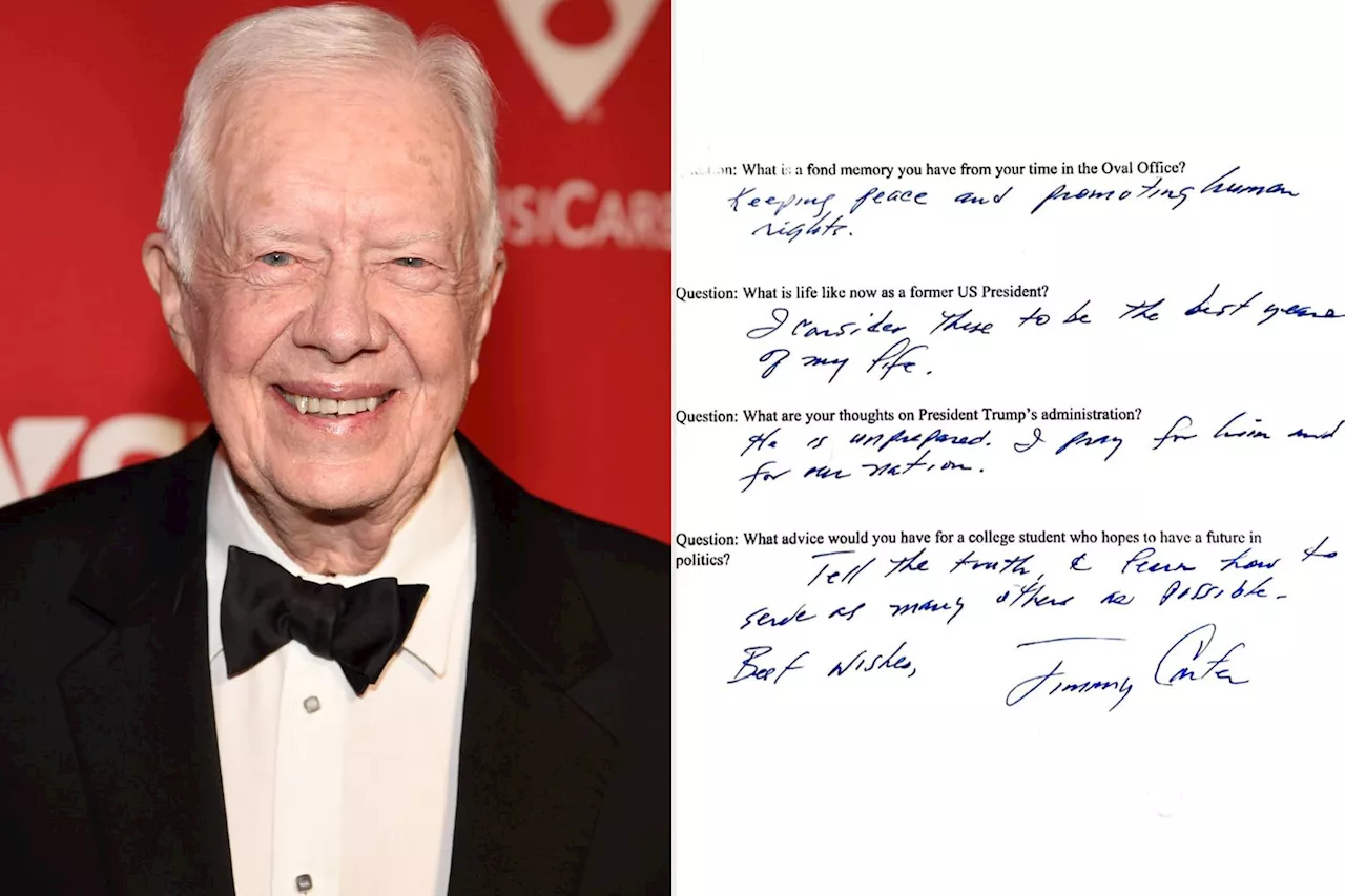 Jimmy Carter's Kind Gesture: Encouraging a Young Aspiring Writer