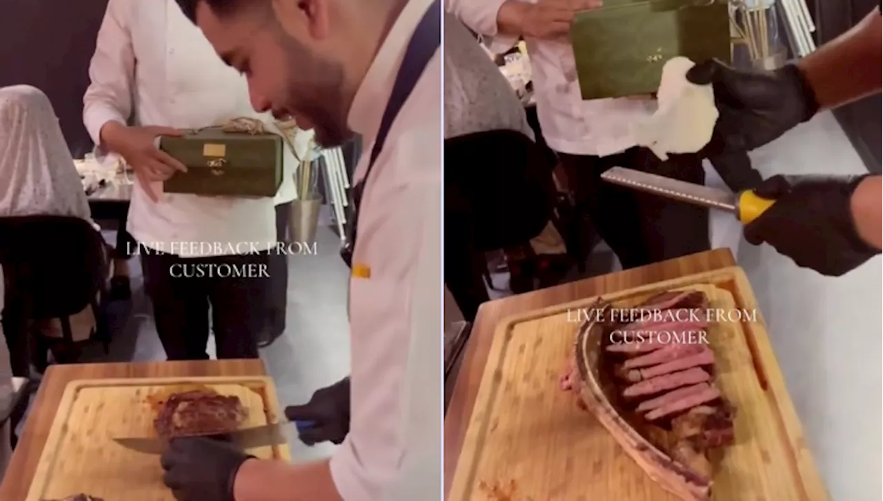 Expensive Salt Used on Steak at Alor Setar Restaurant