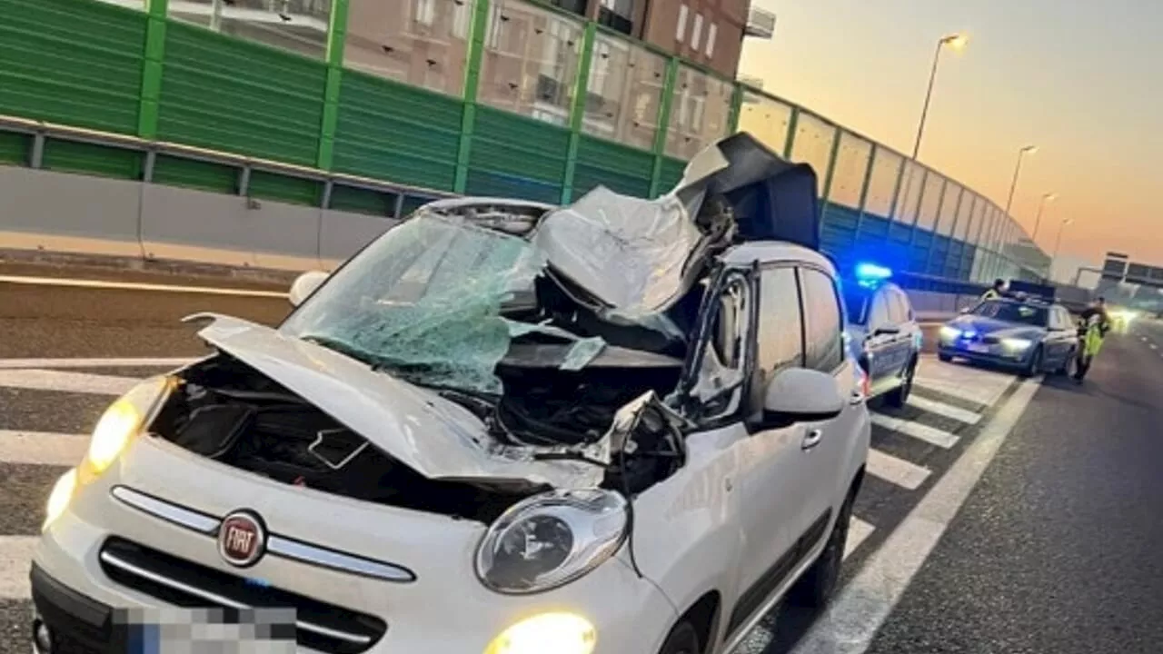 Rocambolesco incidente sulla tangenziale di Rivoli: ruota staccata da un tir centra un'auto Itp