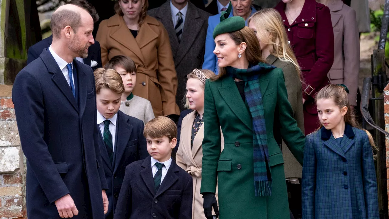 Royal Family Walks to Church on Christmas Day