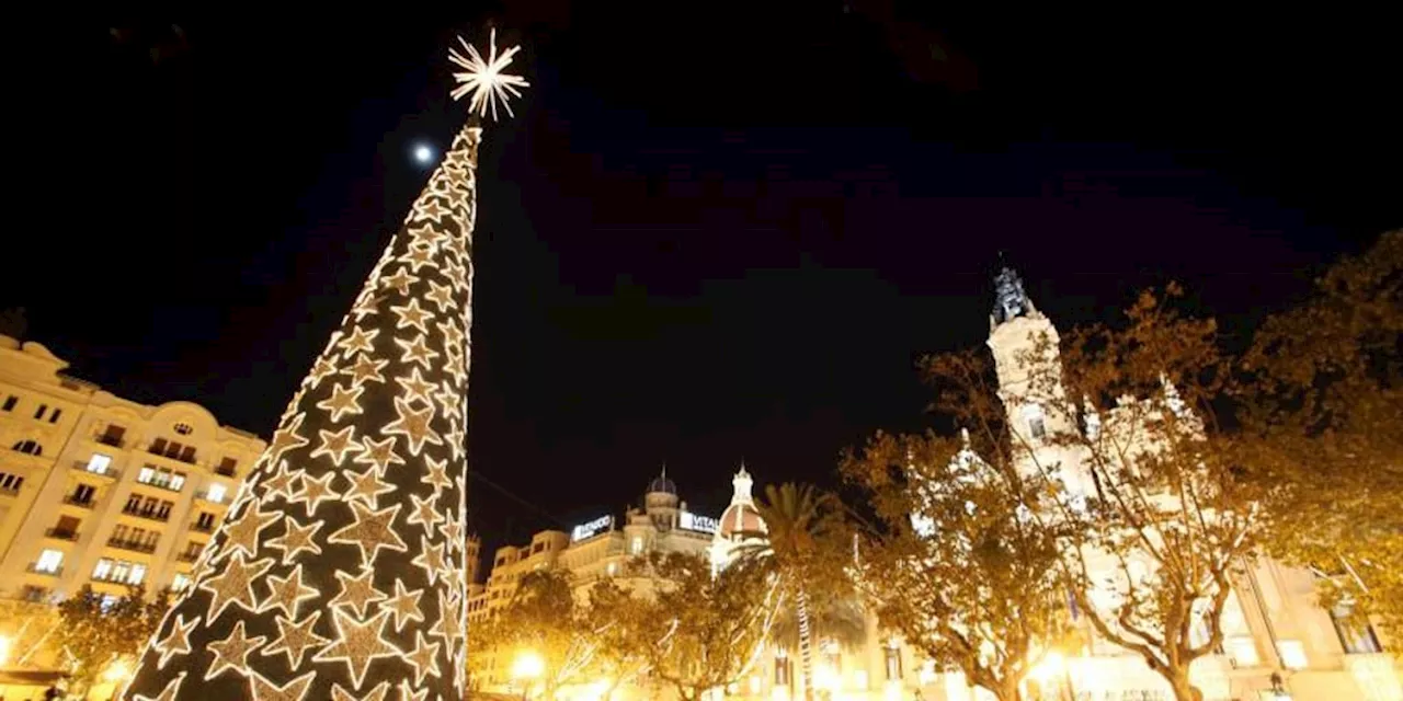 Encendido de luces de Navidad en Valencia: horario, calles iluminadas, dónde están los árboles y los belene...