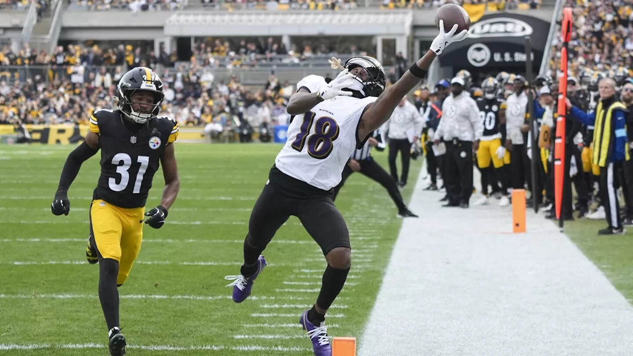 Ravens suspend WR Diontae Johnson, saying he refused to enter their game against the Eagles