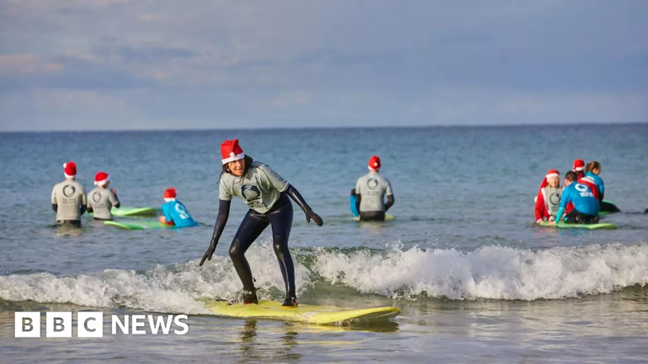 Cornwall charity Santa surf was cancelled after sewage discharge