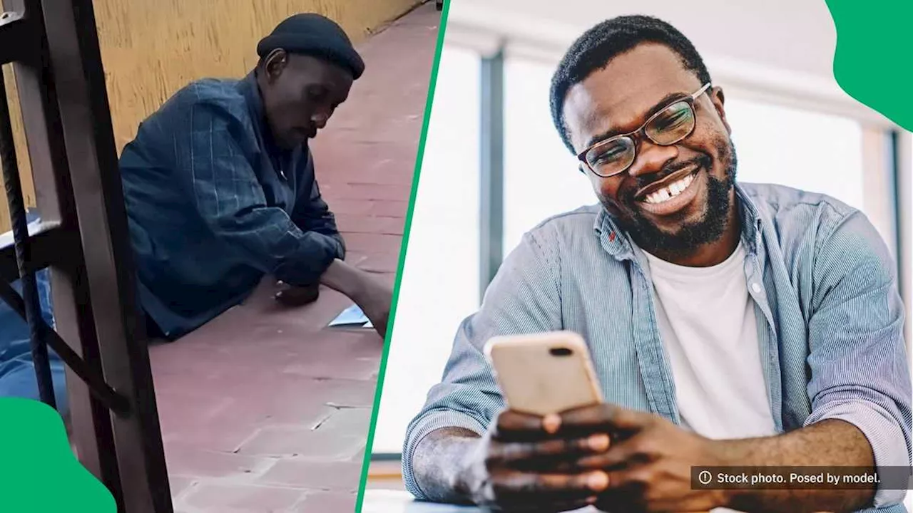 Relaxed Man Lying on Ground Counting Money on Payday Goes Viral