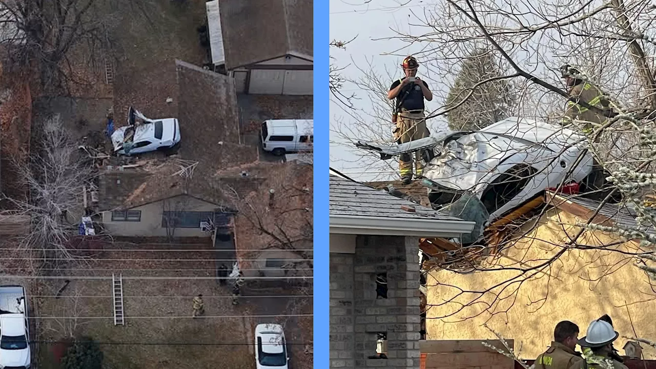 Dodge Challenger Goes Airborne After Missing Turn, Lands On Top Of Idaho Home