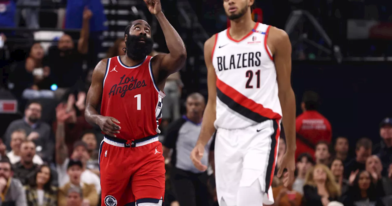 Powell scores 30 and Harden has 23 as the Clippers beat the Trail Blazers 127-105