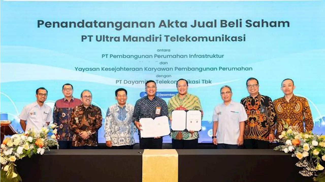 PT PP Infrastruktur Divestasi Saham Bisnis Telekomunikasi ke Mitratel