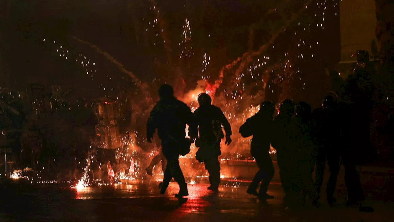 Misshandel och gripande av Georgiens oppositionsledare under demonstration