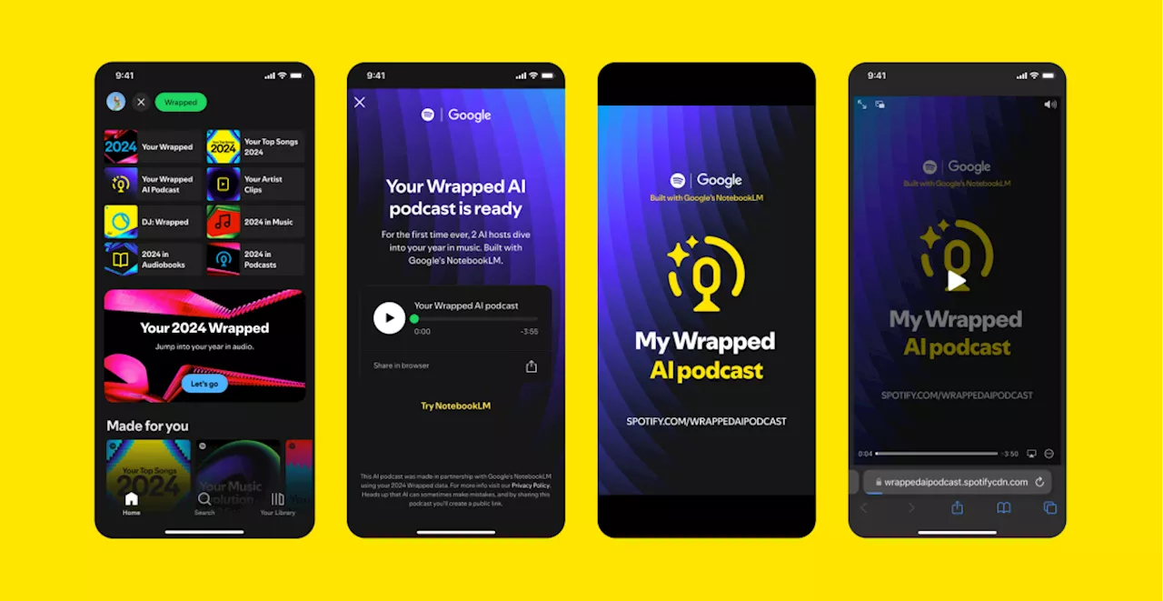 Spotify Wrapped 2024 includes AI-hosted podcasts discussing your listening habits