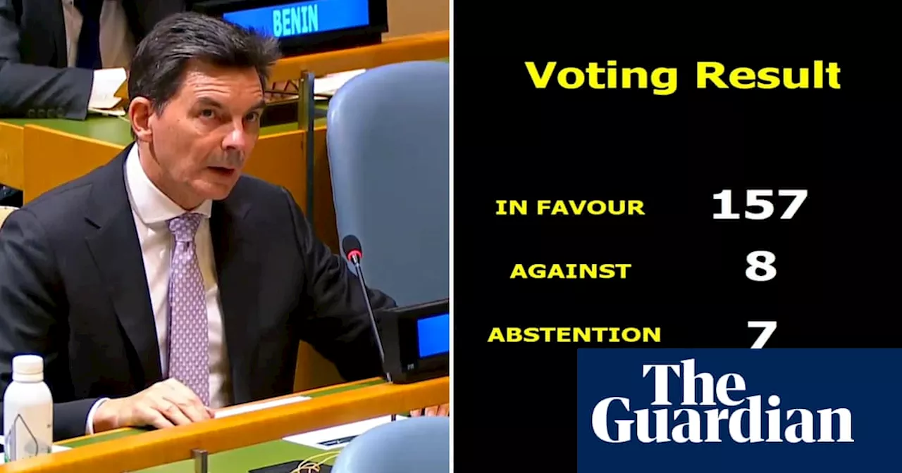 Australia splits with US to back UN resolution demanding end to Israel occupation of Palestinian territories