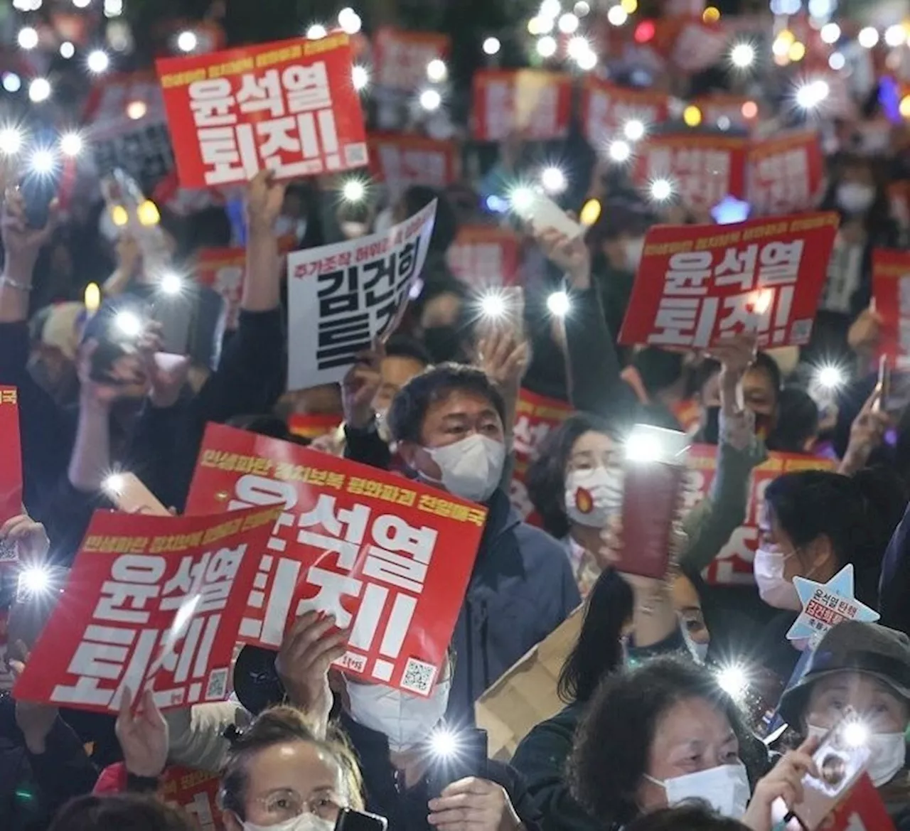 전국적 촛불집회, 윤석열 정부 퇴진 요구