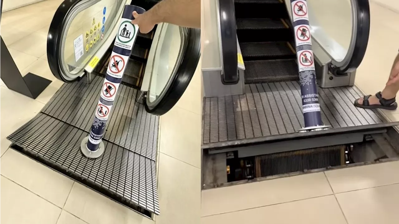 Singaporean Man Warns About Unsafe Escalator Safety Barrier