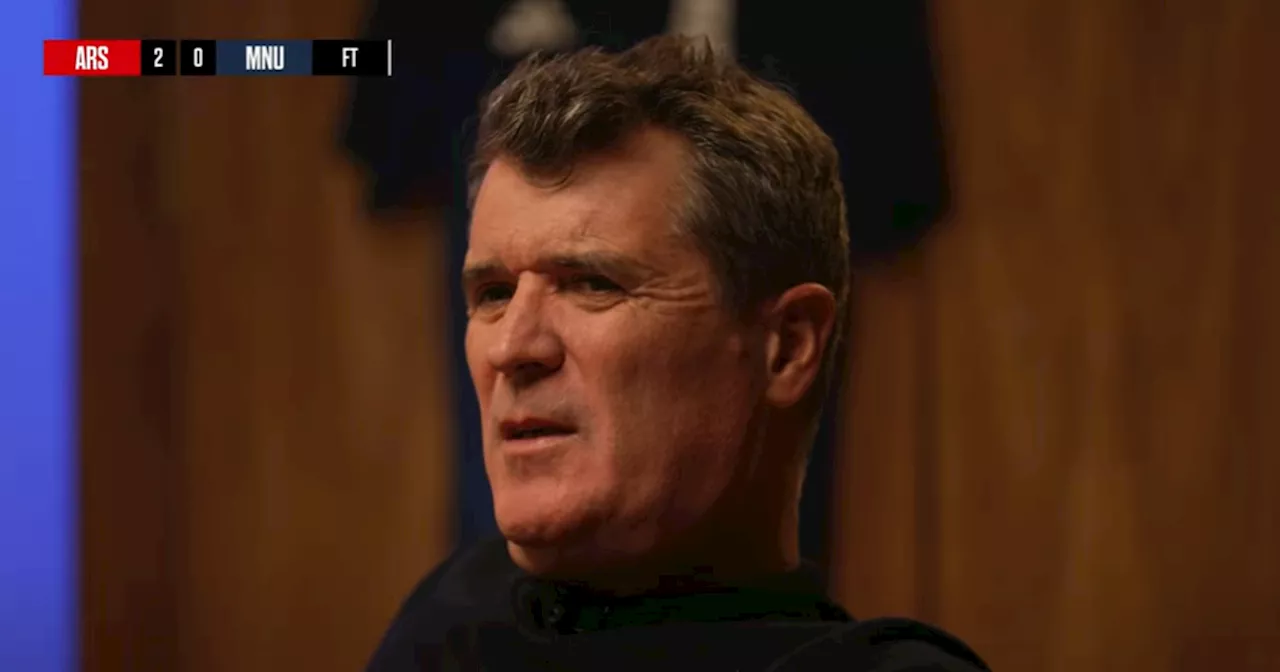 Fans loving Roy Keane's reaction to Ian Wright celebrating Arsenal goals