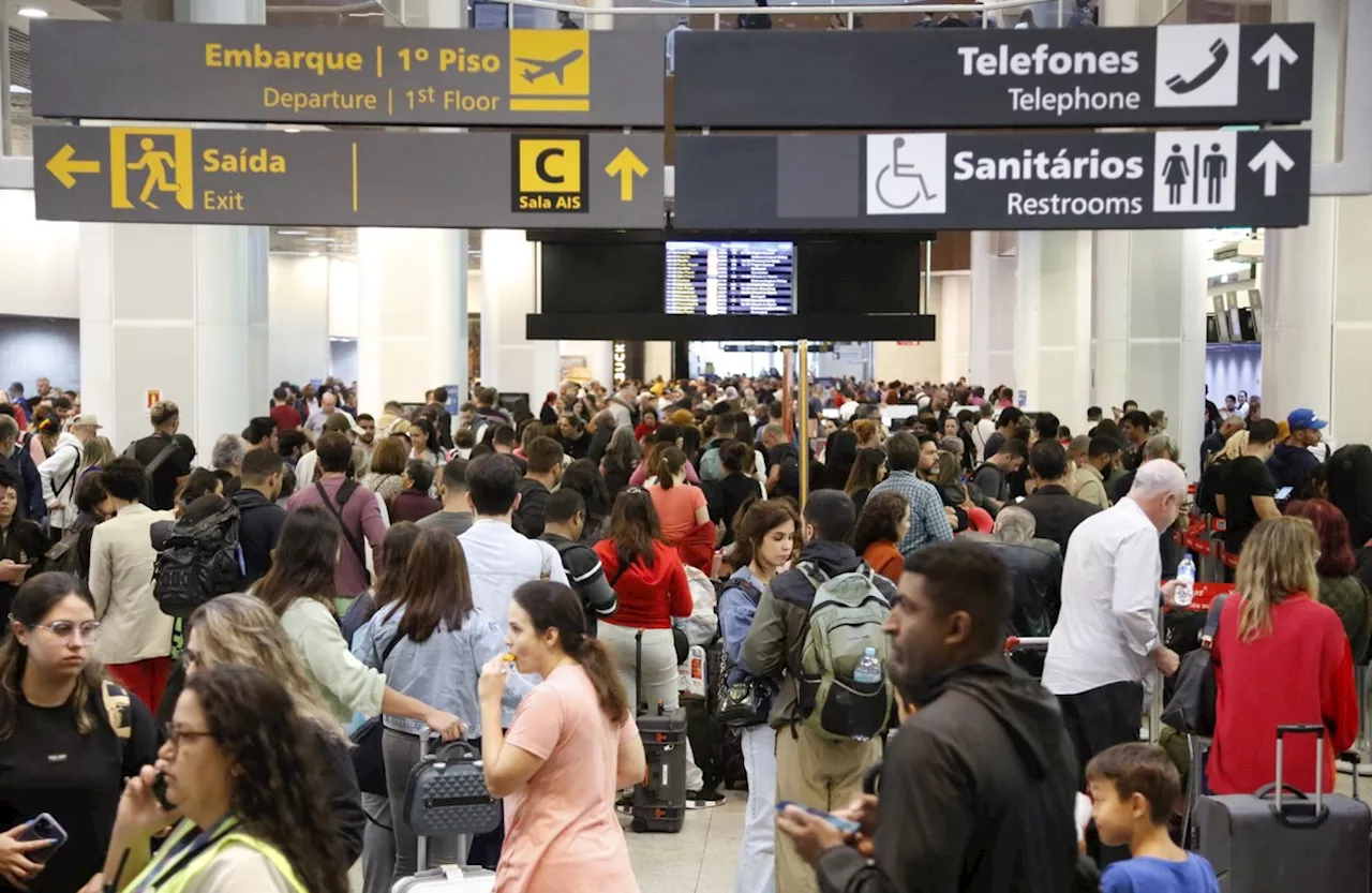 ‘Não passarão’, diz Eduardo Paes sobre estudos do governo federal para ampliar limite de passageiros no Santos Dumont