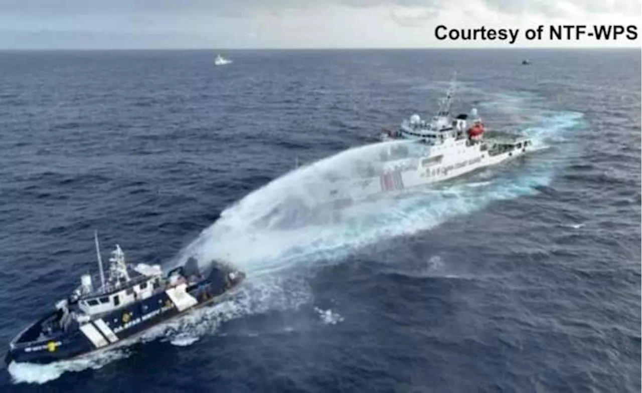 Philippines says China's coast guard fired water cannons and sideswiped its patrol vessel