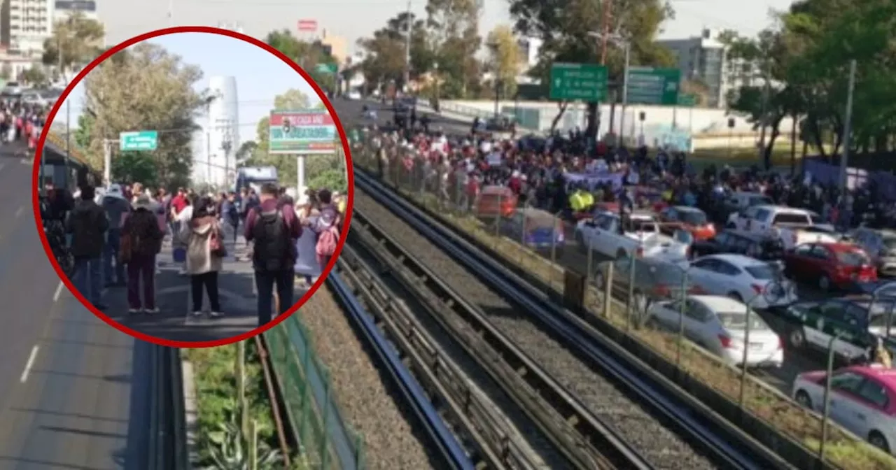 Bloqueos en Calzada de Tlalpan y Periférico por comerciantes