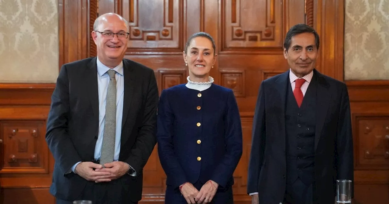 Claudia Sheinbaum se reúne con presidente del BID en Palacio Nacional