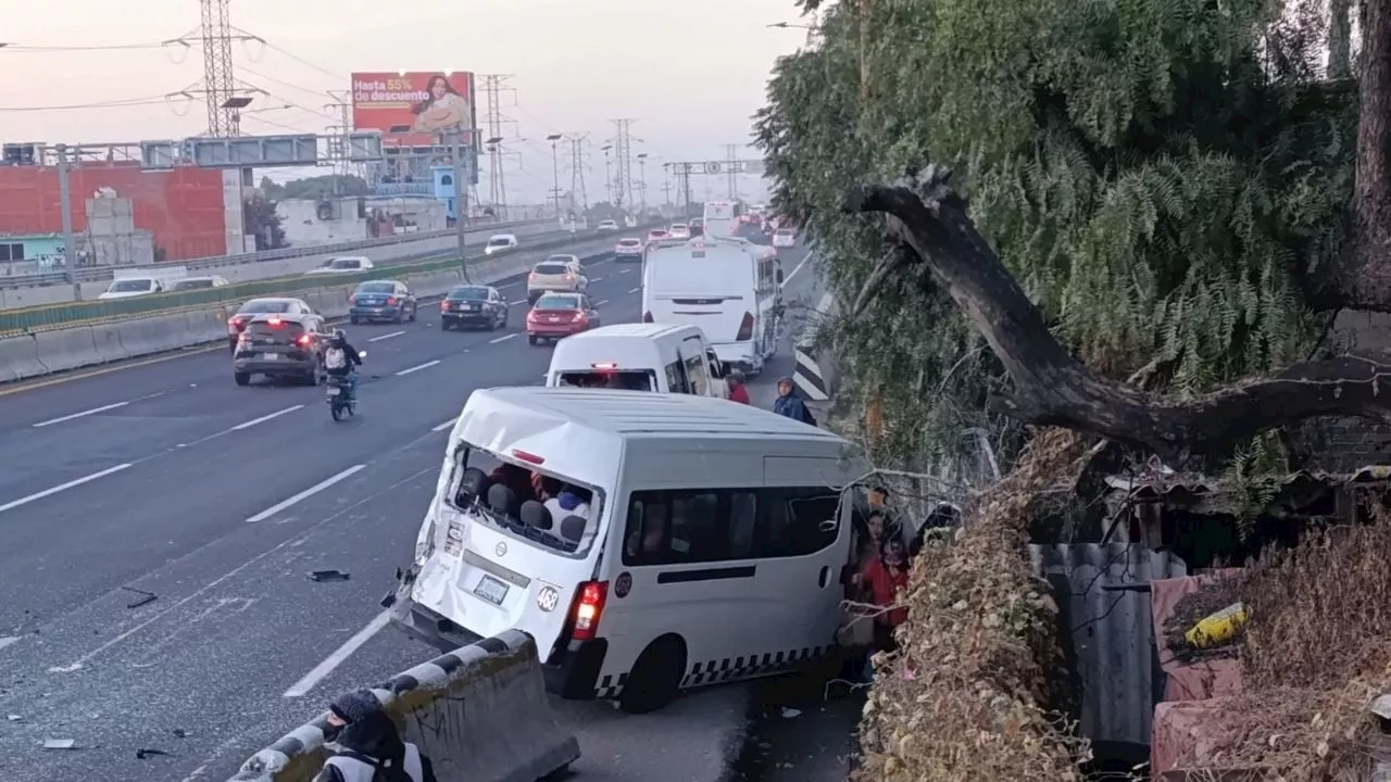 México-Pachuca: microbús choca contra 2 combis llenas de pasajeros; este es el saldo