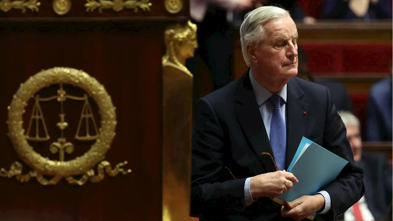 Adieu de Michel Barnier à l'Assemblée nationale avant l'adoption d'une motion de censure