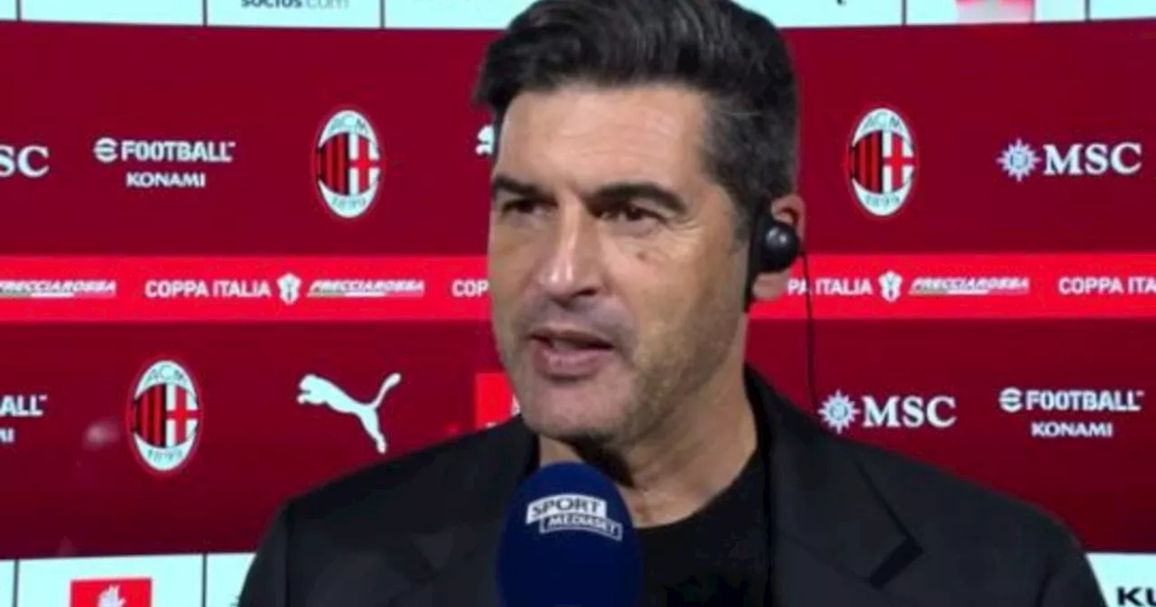 Milan, lo sfogo di Paulo Fonseca davanti alle telecamere: &#034;Quale è stato il problema&#034;