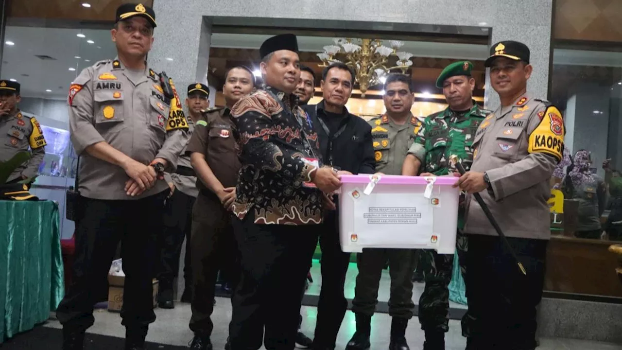 Polisi Kawal Pengiriman Hasil Pleno Pilkada Rohul ke KPU Riau, Siapa Suara Terbanyak?