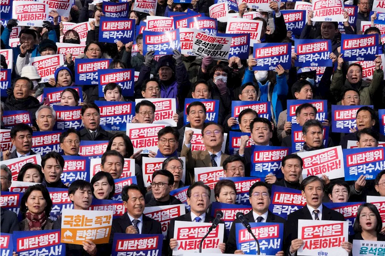 South Korea’s opposition parties submit a motion to impeach President Yoon over sudden martial law