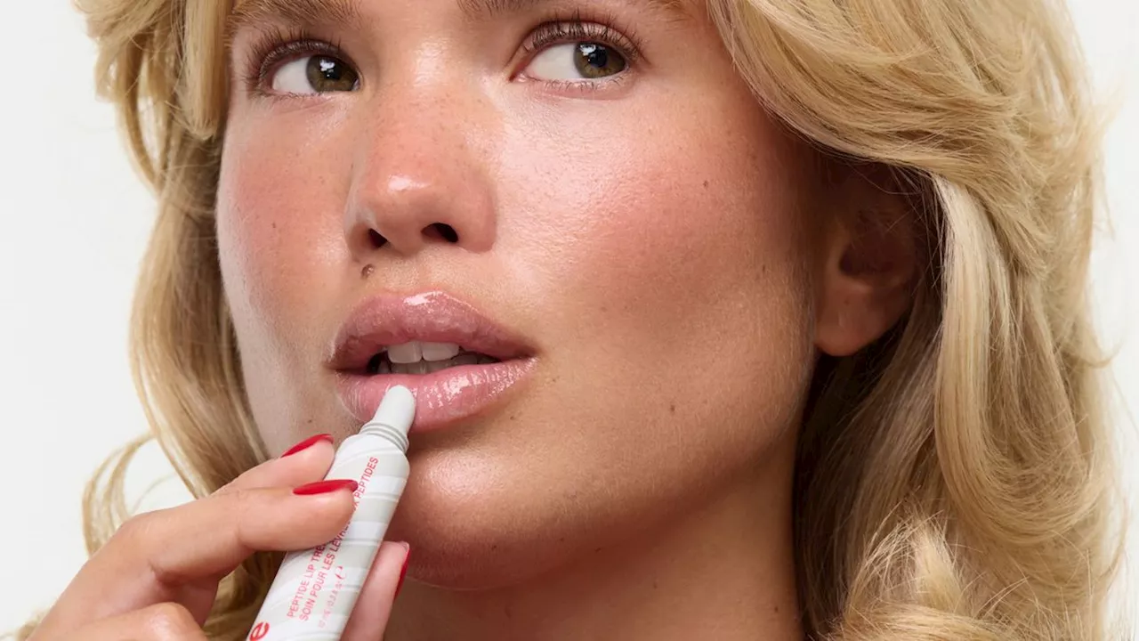 Hailey Bieber Taps Into the Frosty Lip Trend With a Shimmery New Peppermint Glaze Lip Treatment