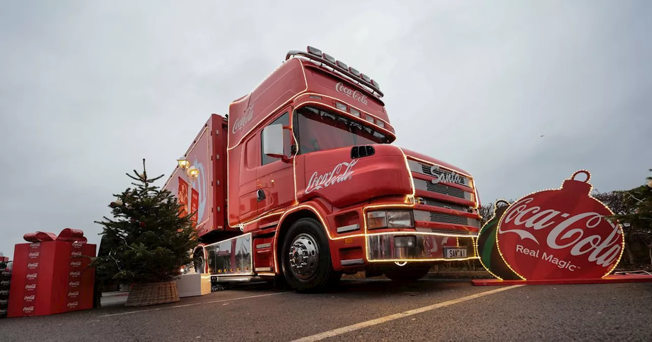 In pictures: Iconic Coca-Cola Christmas truck pays visit to Greater Manchester