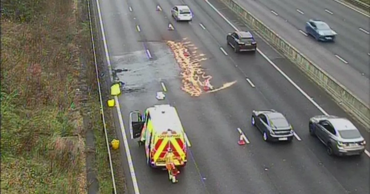 Major route to Gatwick Airport has long delays after vehicle fire