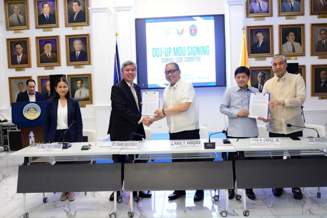 DOJ to work with UP in enhancing the country’s criminal code