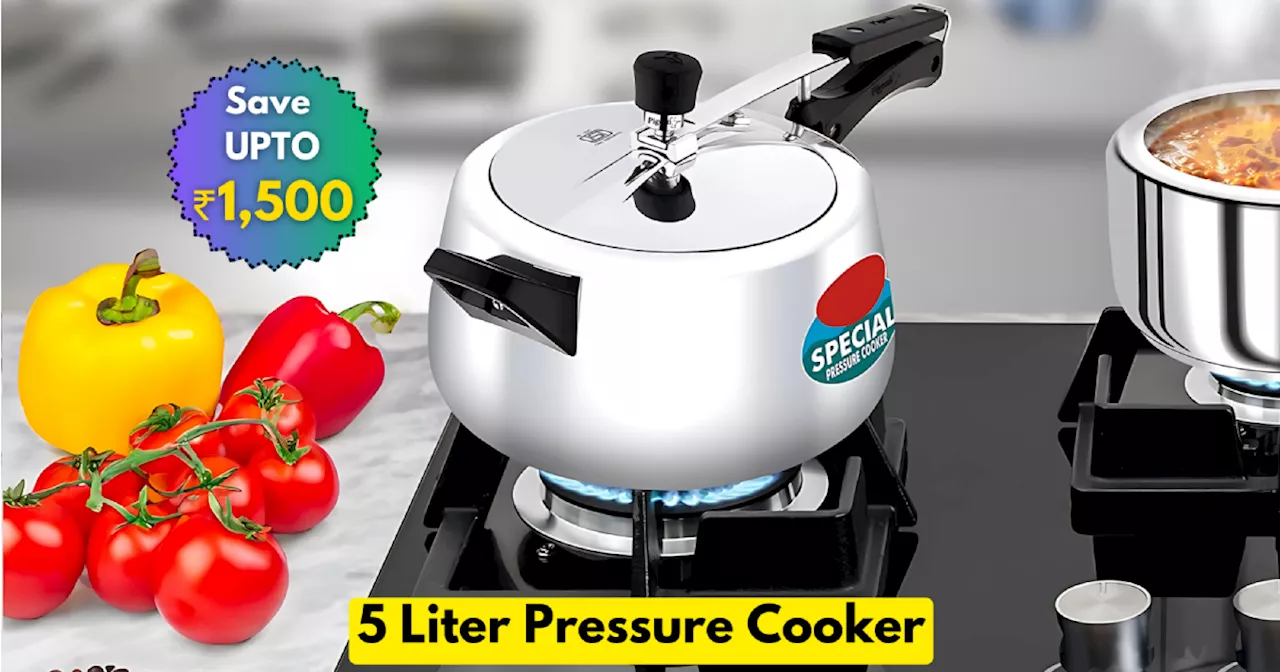 5 लीटर वाले इन Pressure Cooker में कुकिंग से गैस की होगी बचत, Amazon Sale में 1500 रुपये तक दाम हुए सस्ते