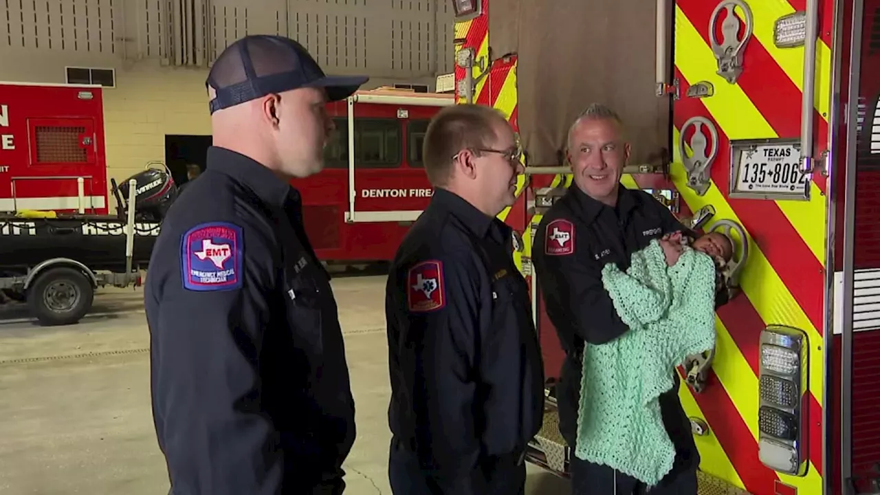 Denton Firefighters in route to the hospital help deliver baby girl in back of ambulance