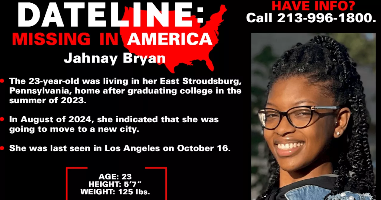 23-year-old Cornell graduate Jahnay Bryan missing in Los Angeles