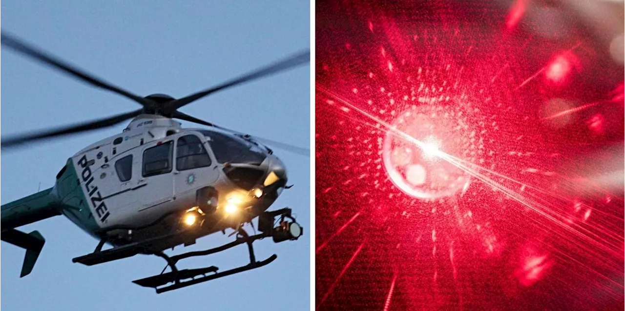 Gef&auml;hrliche Aktion w&auml;hrend Heli-Einsatz in Oberfranken: Polizei mit Laserpointer geblendet