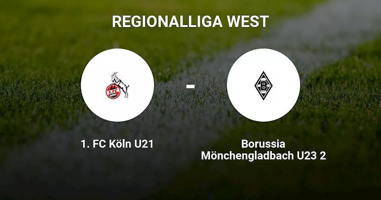 Das Match zwischen dem 1. FC Köln U21 und der Borussia Mönchengladbach U23 endet unentschieden