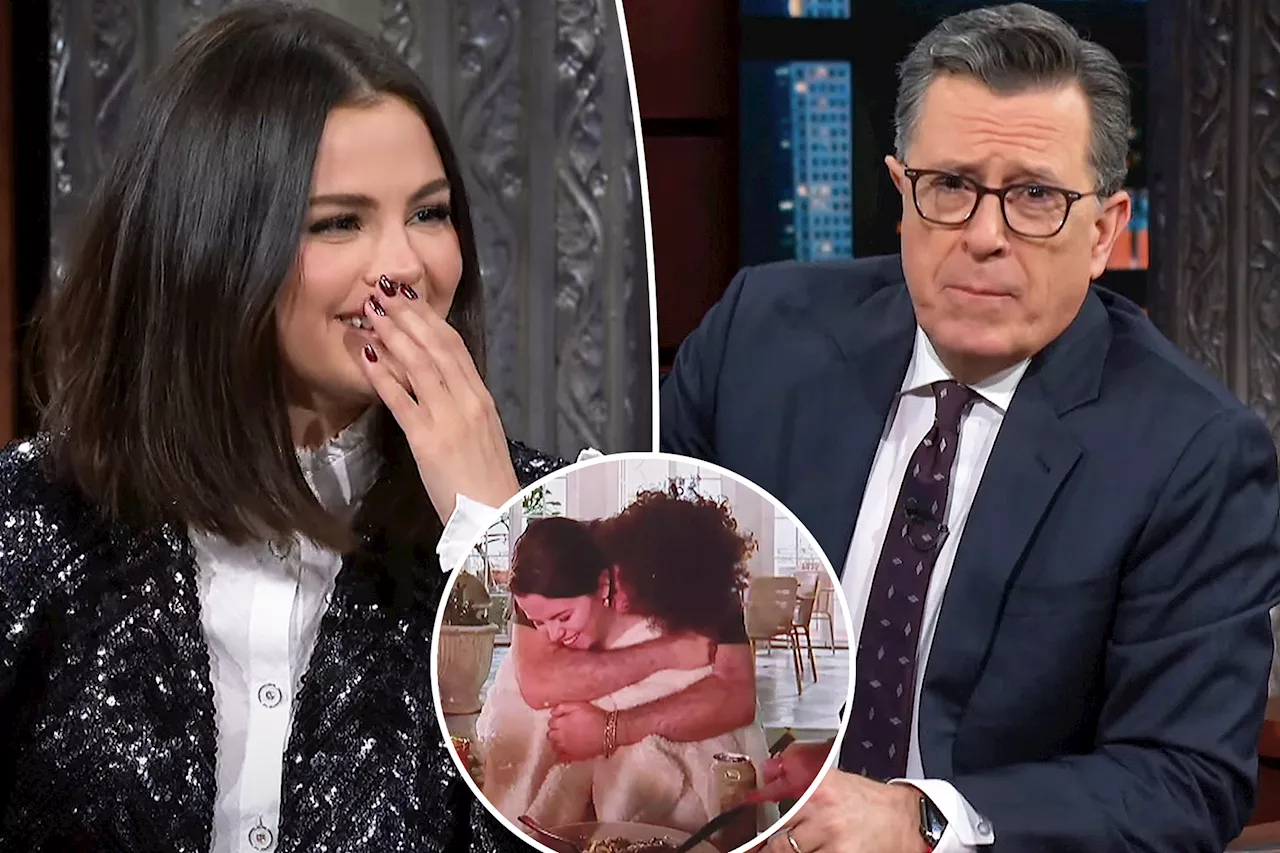 Watch Selena Gomez react to Stephen Colbert's awkward question about Benny Blanco's 'intentions'