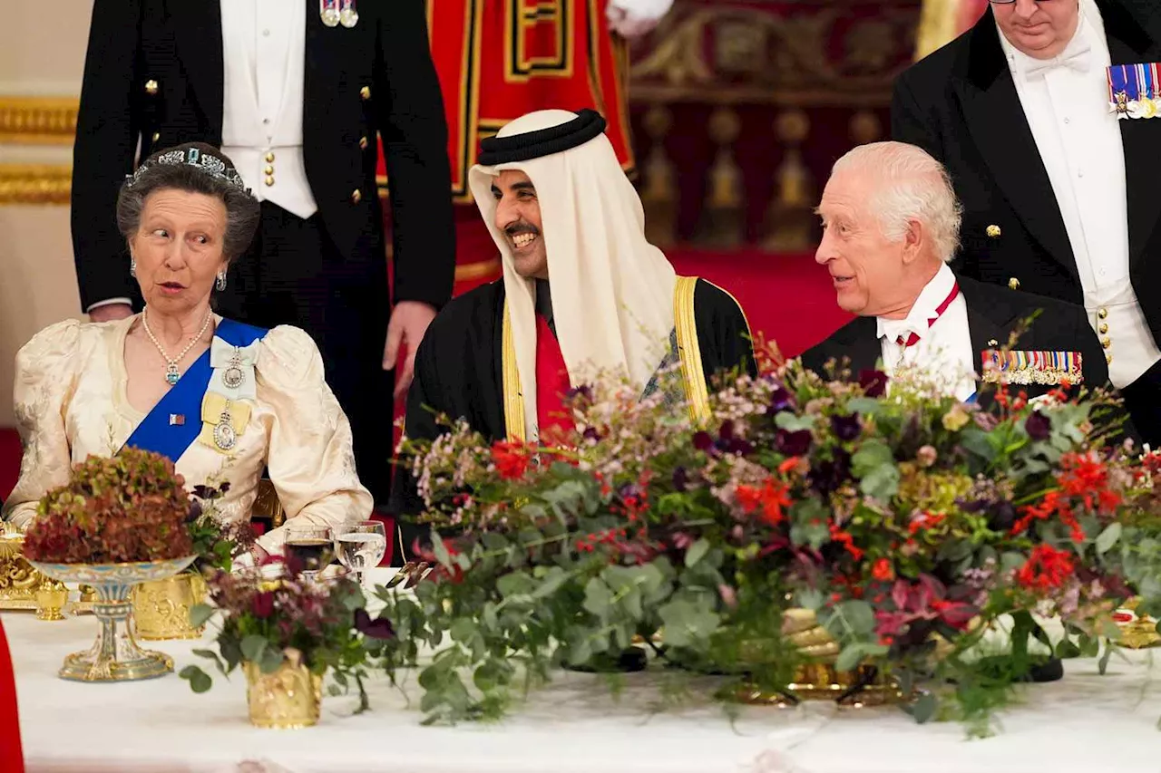 Princess Anne Gracefully Saves Near Protocol Mistake with Amir of Qatar at State Banquet