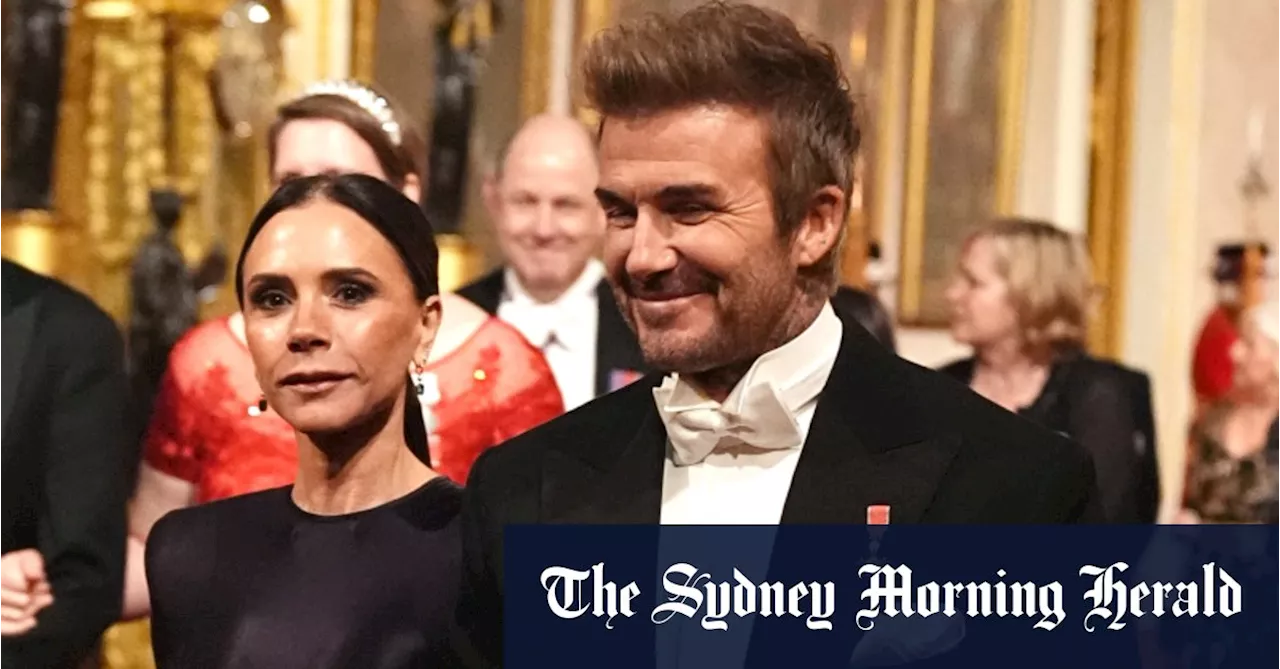 Victoria and David Beckham Attend Buckingham Palace State Banquet