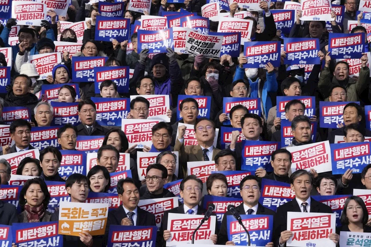 South Korea’s opposition parties submit a motion to impeach President Yoon over sudden martial law