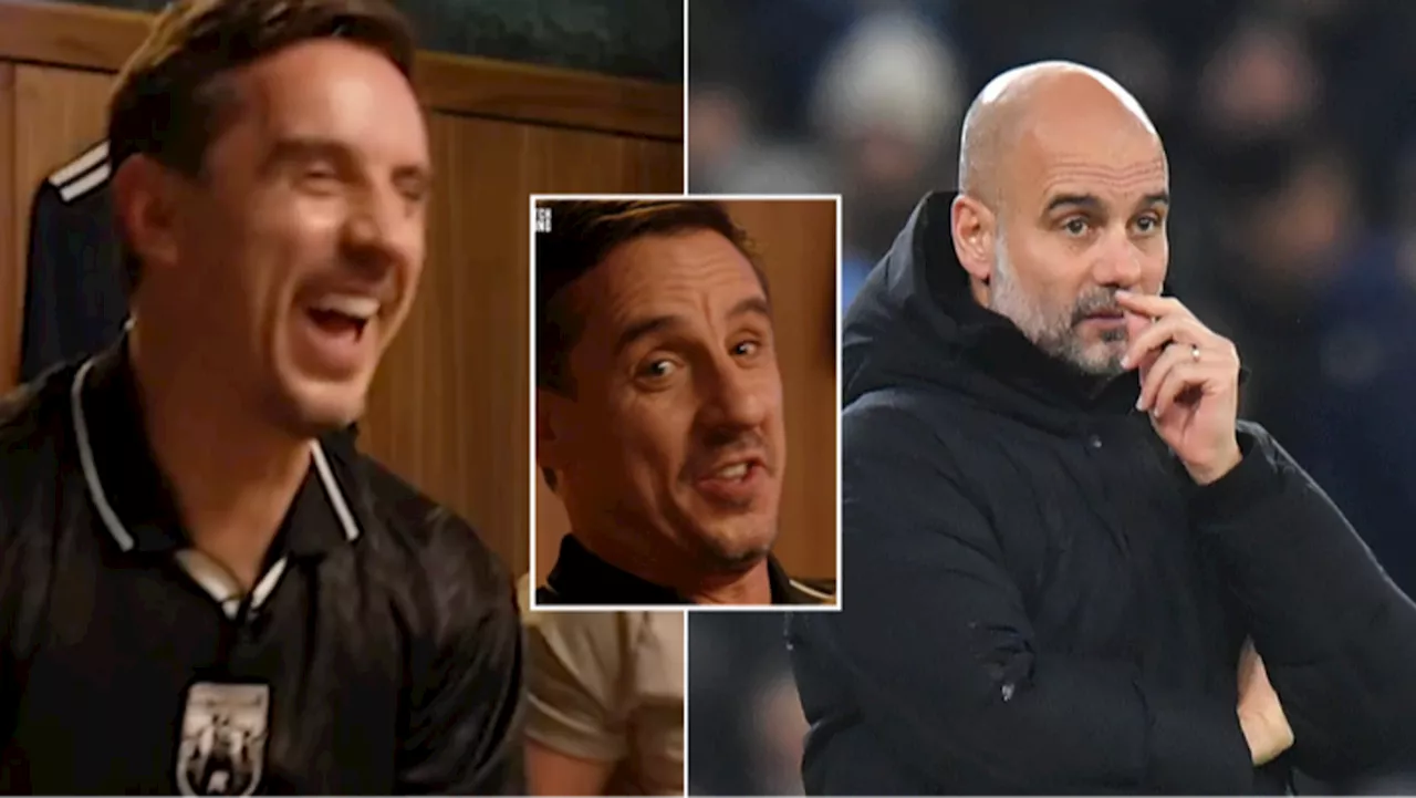 Gary Neville aims brutal dig at Man City during live watchalong of Arsenal vs Man Utd