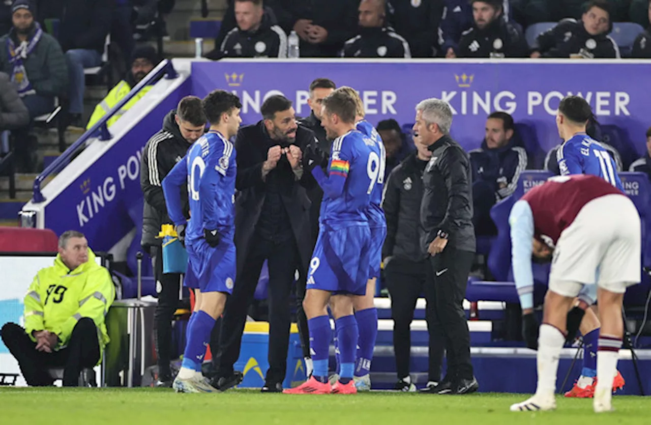 Jamie Vardy helps Ruud van Nistelrooy get off to a flyer with Leicester against West Ham