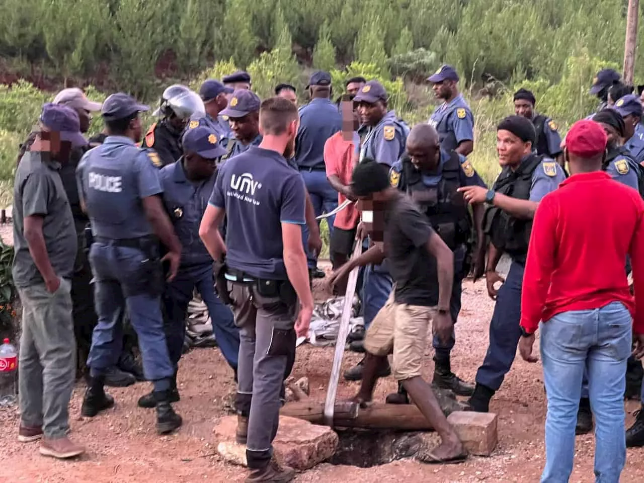 PICS: 150 illegal miners trapped in Mpumalanga abandoned mine, six saved and three dead