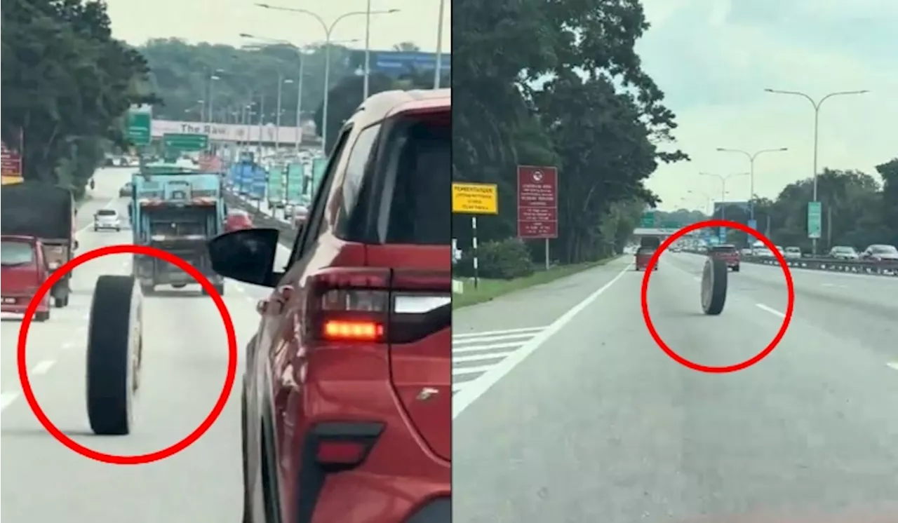 [Video] Tayar ‘Sesat’ Tiba-tiba Bergolek Tengah Jalan, Ramai Risau Jika Boleh Jadi Penyebab Kemalangan