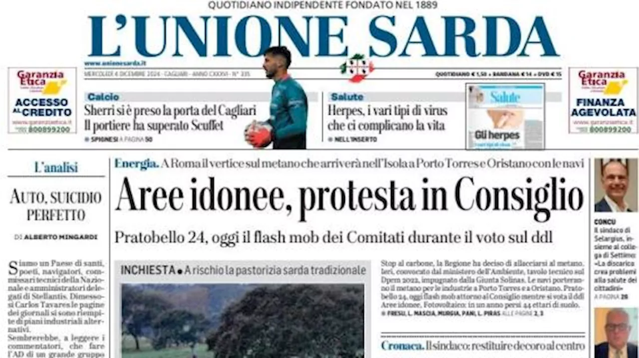 L'Unione Sarda: 'Sherri si è preso la porta del Cagliari: ha superato Scuffet'