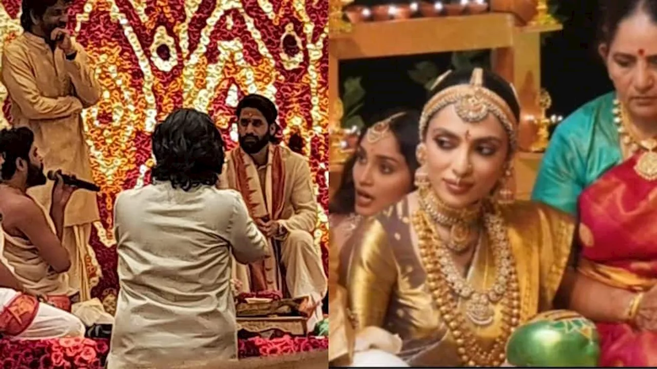 Naga Chaitanya-Sobhita Dhulipalas FIRST Wedding Pics Out: Catch Nagarjunas First Glimpses From The Traditional Wedding Ceremony