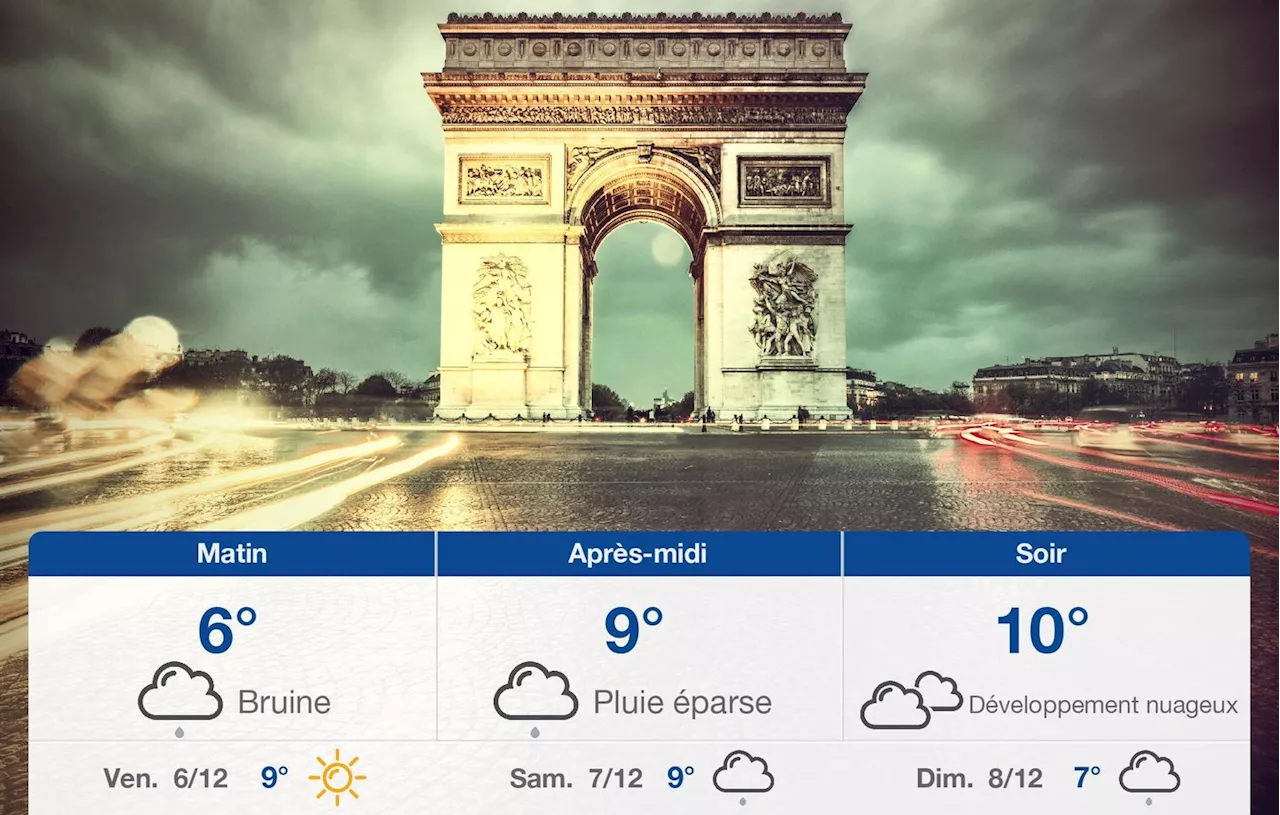 Météo Paris: prévisions du jeudi 5 décembre 2024